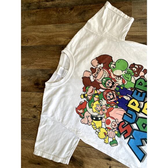 Vintage Youth Medium Super Mario White Character Graphic Tee - Picture 3 of 6